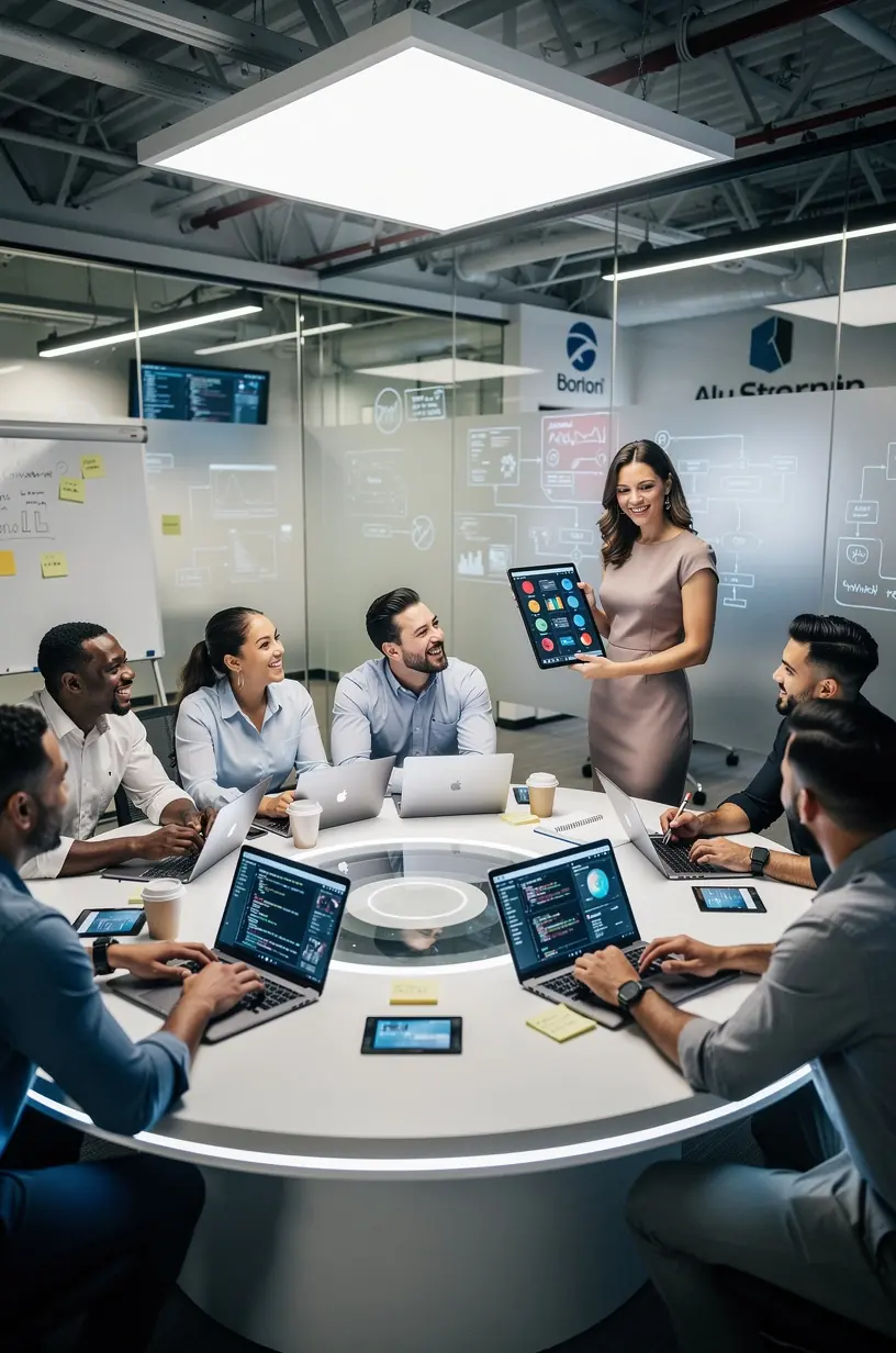 Illustration of workflow with automation tools for efficiency.